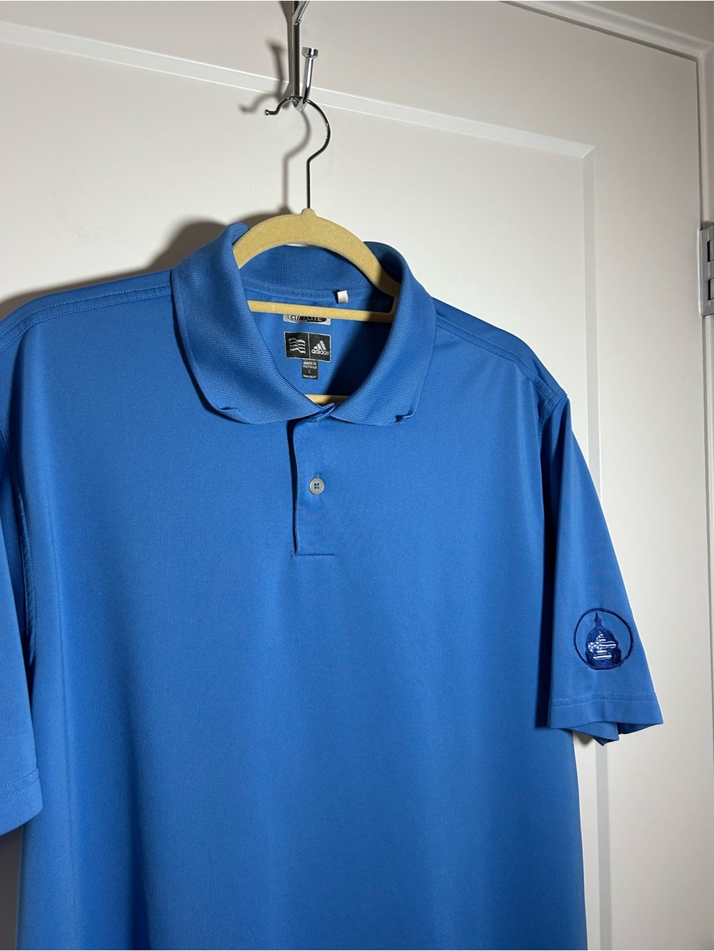 Adidas Climalite Blue Polo Shirt Size Large men’s golf shirt